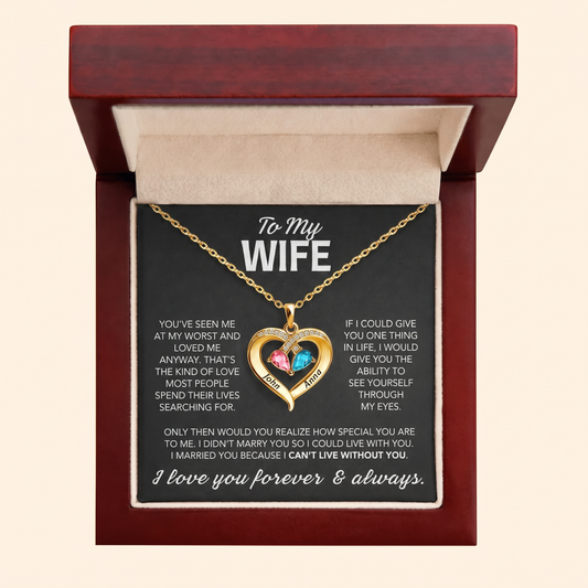 Always Yours - Birthstone Heart Necklace