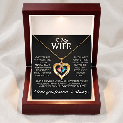 Always Yours - Birthstone Heart Necklace