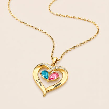 Always Yours - Birthstone Heart Necklace