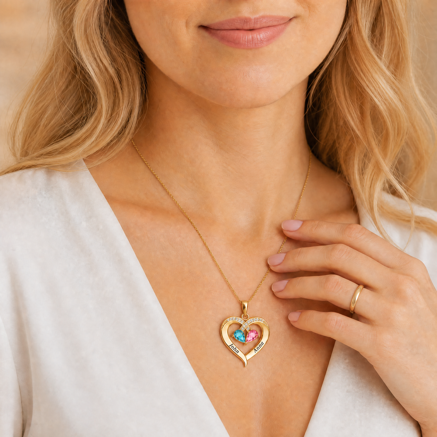 Always Yours - Birthstone Heart Necklace