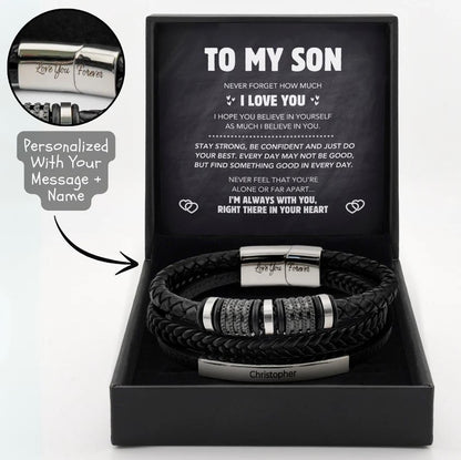 "Forever Connected" Son's Customized Bracelet