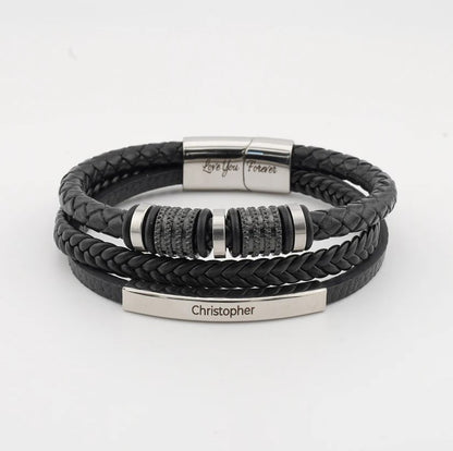 "Forever Connected" Son's Customized Bracelet