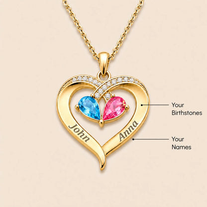 Always Yours – Birthstone Heart Necklace